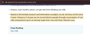 CDC Food Safety and Bird Flu